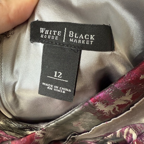 White House Black Market Floral Dress in Pink and Gray - Picture 3 of 4